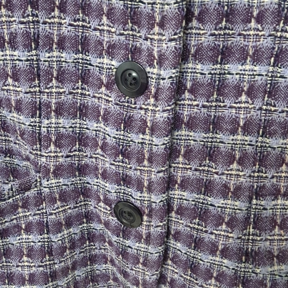 Pendleton Purple Plaid Button Front 100% Virgin W… - image 5